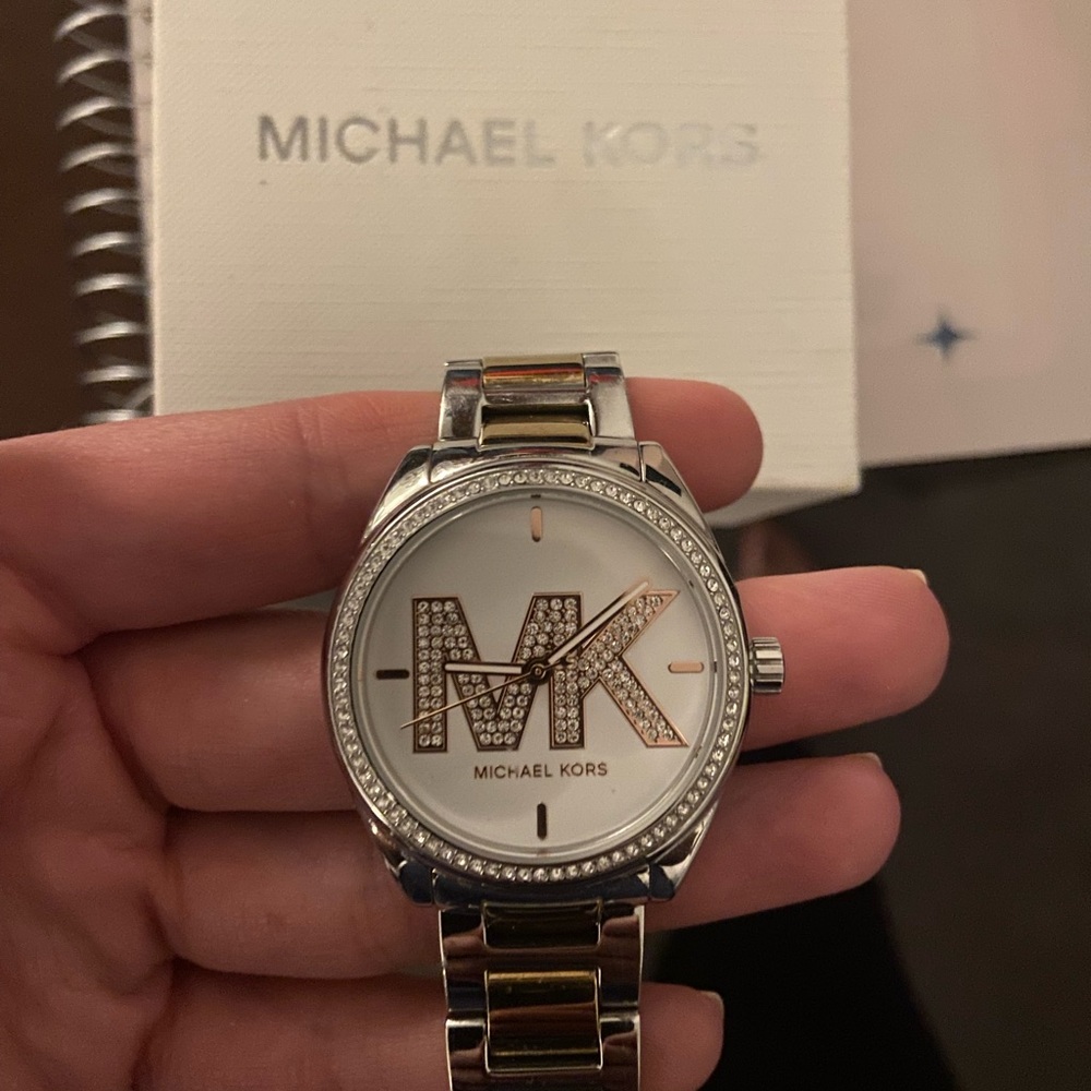 Michael Kors Silver and Gold Watch